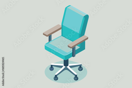 Comfortable ergonomic office chair with rolling wheels and adjustable features