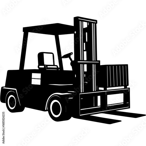 forklift truck silhouette