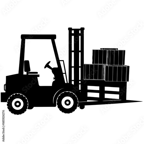 forklift truck isolated on white