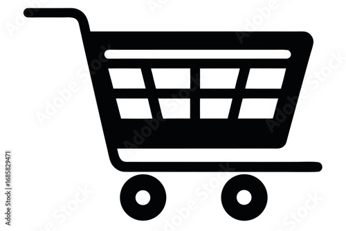 Shopping cart symbol representing online retail and convenience in consumerism