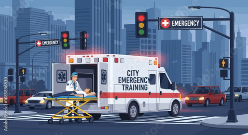 ambulance on the street
