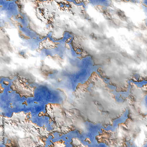 Creative patterned texture in the form of a cloudy planet
