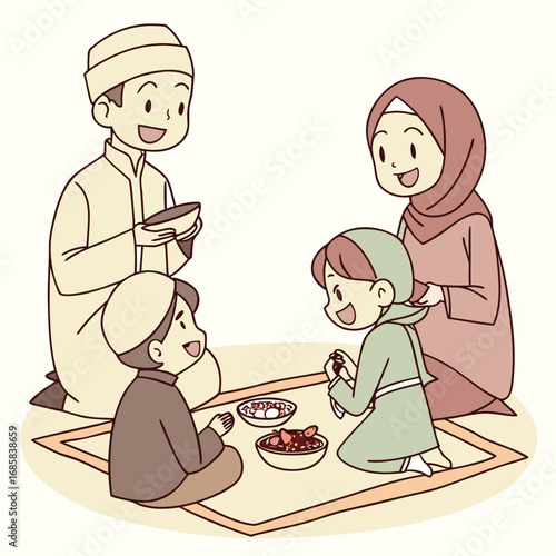 Festive family gathering celebrating togetherness with food and joyful atmosphere