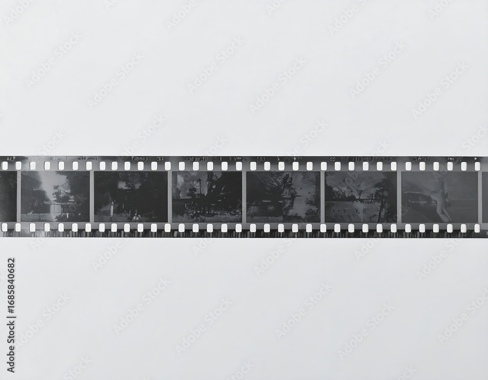 Fototapeta premium Black and white film strip with multiple images