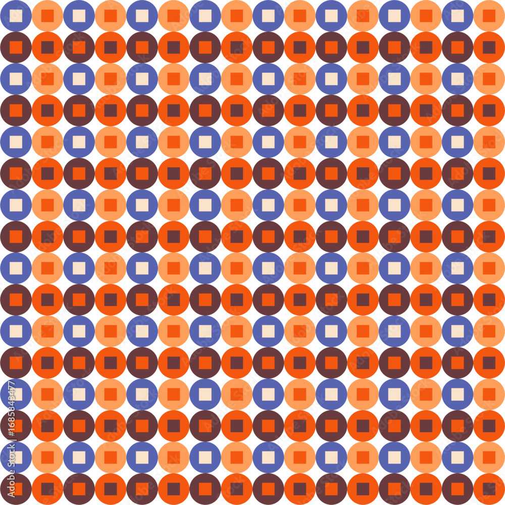 Seamless pattern with polka dot circles vector artistic print for textile paper decor wallpaper background endless creative art	
