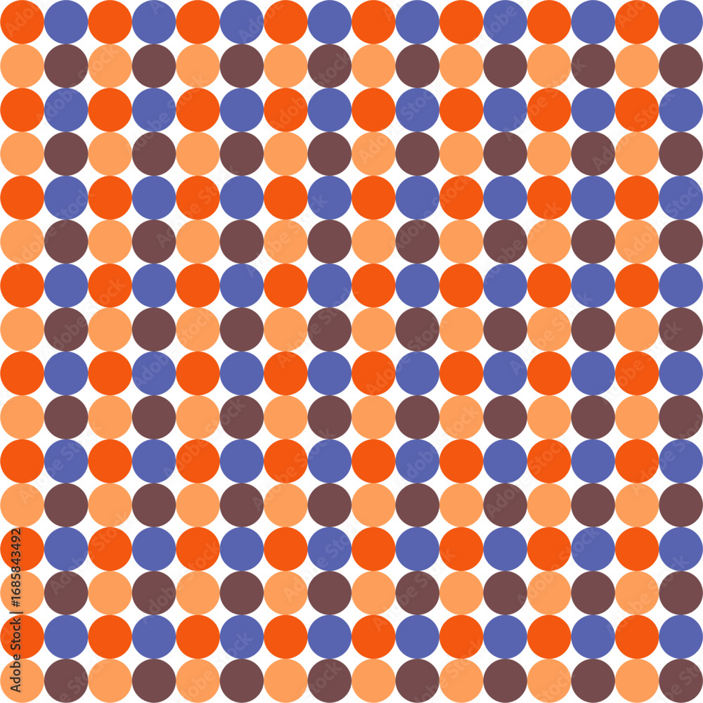 Seamless pattern with polka dot circles vector artistic print for textile paper decor wallpaper background endless creative art	

