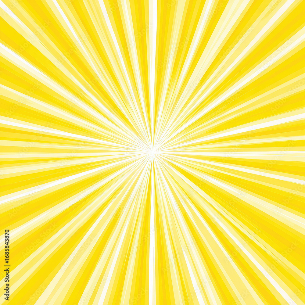 Obraz premium Radiating yellow and white sunburst pattern