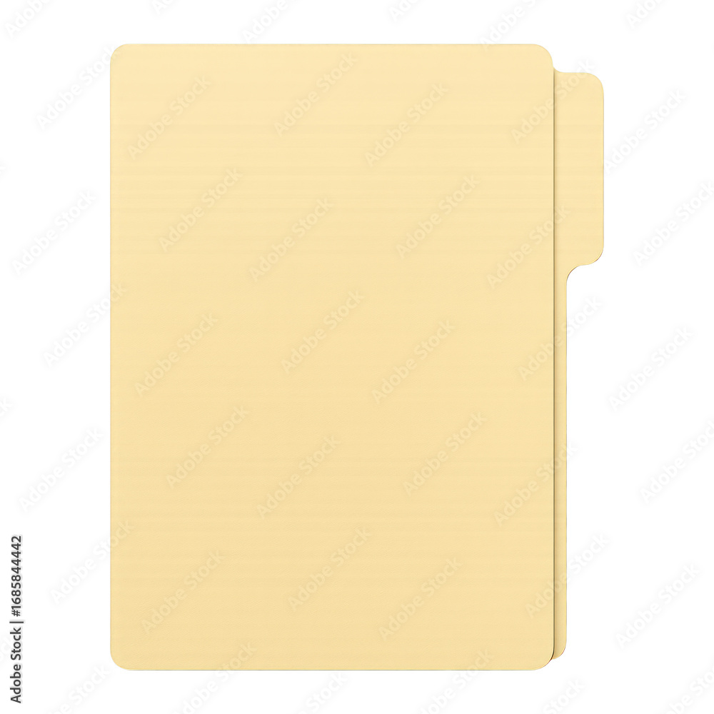 Fototapeta premium PNG Yellow file folder on white.