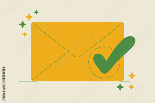 Email message received success communication notification checkmark verified ok