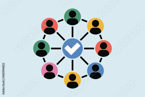 Teamwork collaboration network connection people community success agreement project management