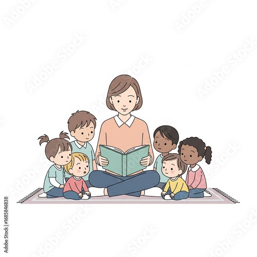 happy family on the white background