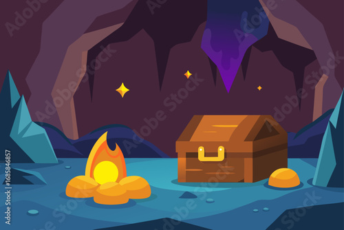 A spooky cartoon haunted house on a hill in the forest at night, with a jack-o-lantern and a witch flying on her broomstick in the moonlight