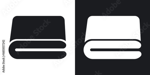 blanket icons vectors in solid black and white style