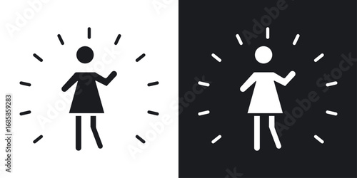 Joy icons vectors in solid black and white style