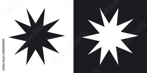 Explosion icons vectors in solid black and white style