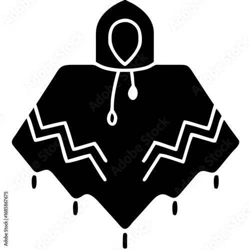 Rain Poncho Vector Illustration | Waterproof Coat Flat Design	