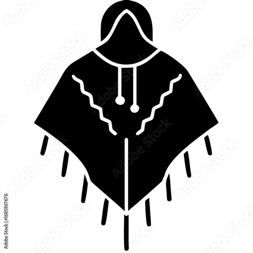 Rain Poncho Vector Illustration | Waterproof Coat Flat Design	