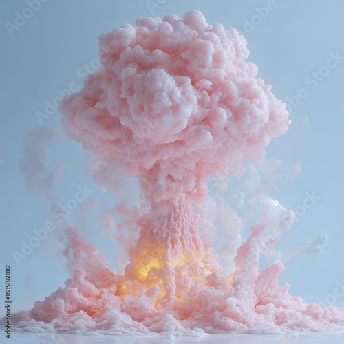 Abstract pink explosion cloud image