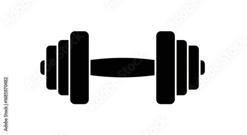 Minimal dumbbell icon for fitness and gym themes