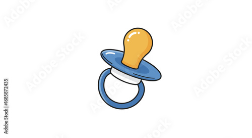 Colorful baby pacifier clipart design for nursery decor and infant care