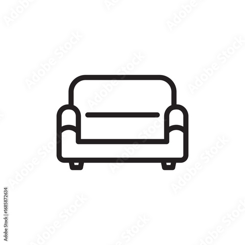 シンプルなソファのアイコン
