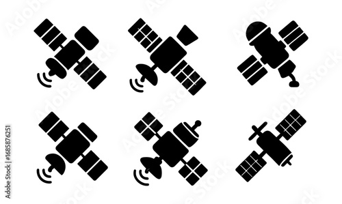 Satellite silhouettes: diverse spacecraft designs for technology themes