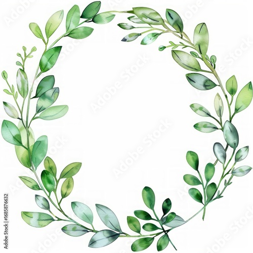 botanical watercolor design with flowers and leaves