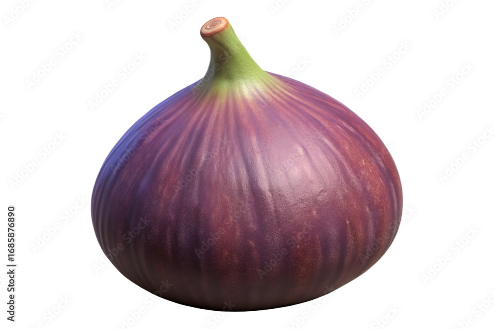 Fototapeta premium Ripe purple fig fruit isolated fresh food ingredient natural sweetness transparent background