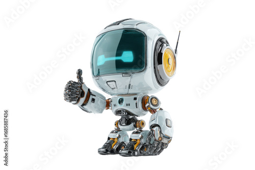 Studio setting for interactive robot character digital illustrations