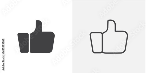 Like button icon set for ui designs on white background