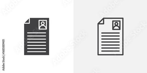 Job Application icon set for ui designs on white background