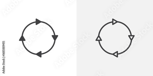 Iteration icon set for ui designs on white background