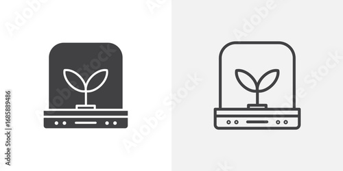 Incubator icon set for ui designs on white background