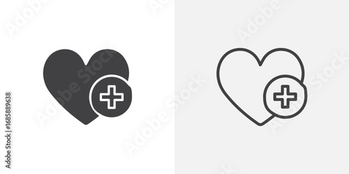 Heal icon set for ui designs on white background