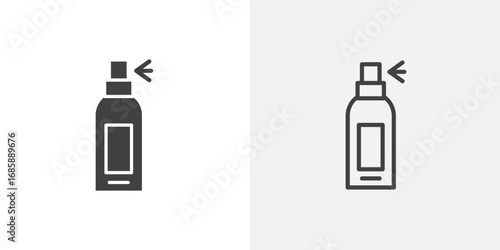 Hair spray icon set for ui designs on white background