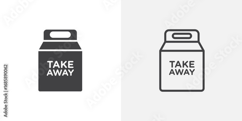 Take away icon set for ui designs on white background