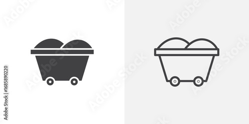 Raw material icon set for ui designs on white background