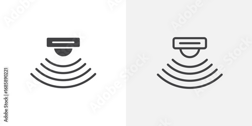 Motion sensor icon set for ui designs on white background