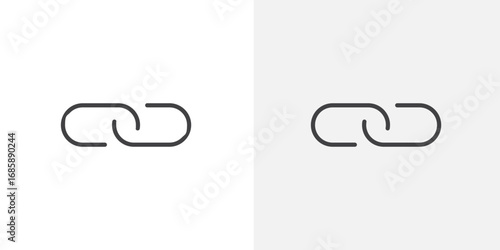 Link icon set for ui designs on white background
