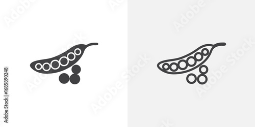Legume icon set for ui designs on white background