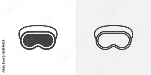 Sleeping mask icon set for ui designs on white background