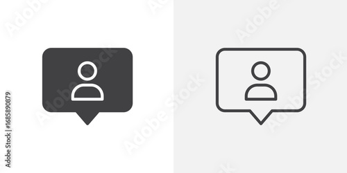 Followers icon set for ui designs on white background