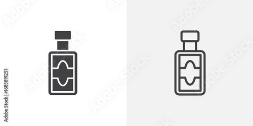 Gin icon set for ui designs on white background