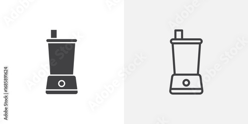 Food processor icon set for ui designs on white background