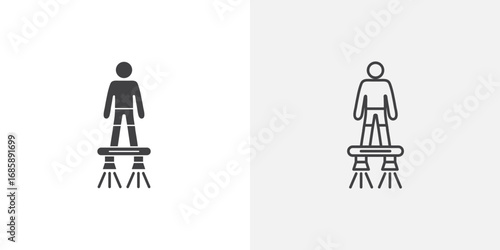 Flyboard icon set for ui designs on white background