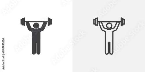 Exercise icon set for ui designs on white background