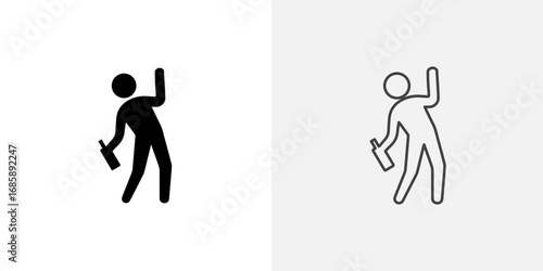 Drunk human icon set for ui designs on white background