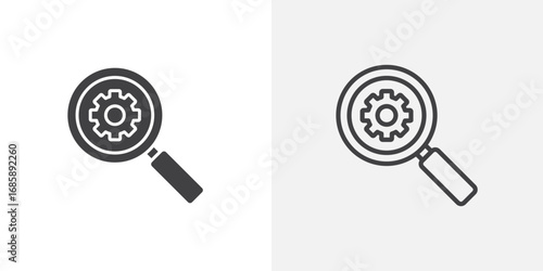 Due diligence icon set for ui designs on white background