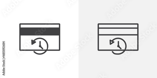 Credit history icon set for ui designs on white background
