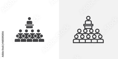 Convention icon set for ui designs on white background